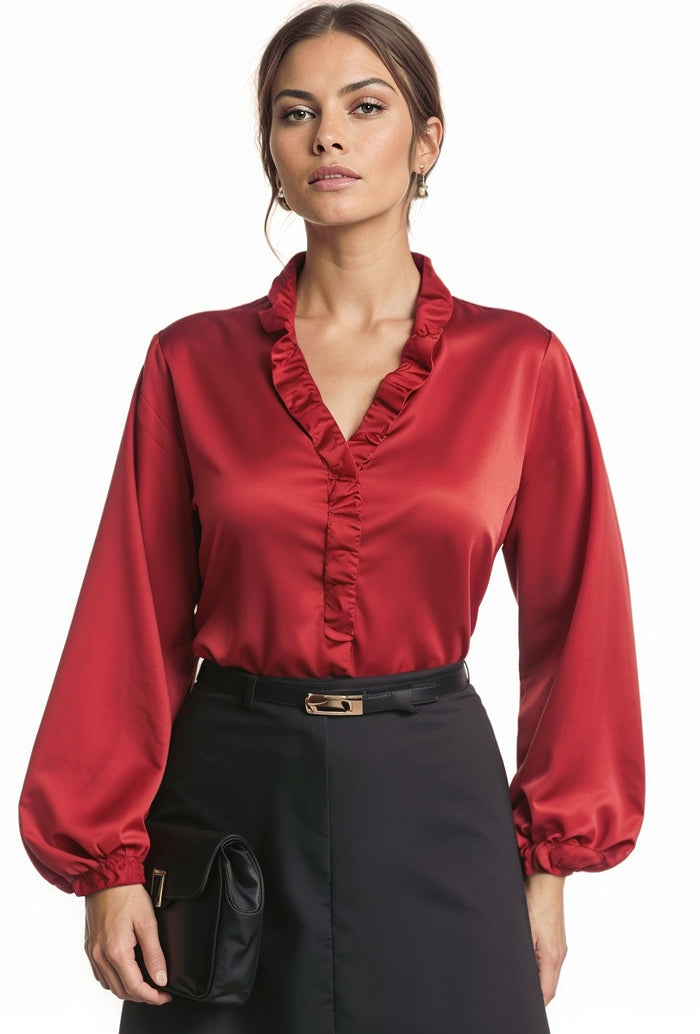 Blusa Formal Elegante con manga larga