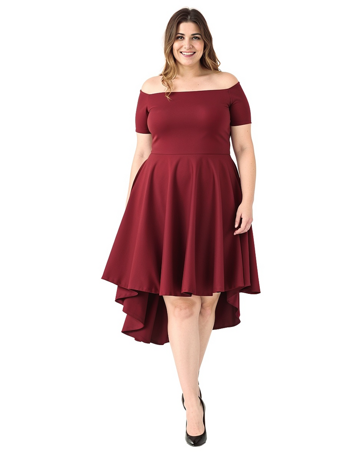 Vestido de dama mujeres curvy